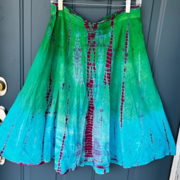 STUDIO WEST VINTAGE TYE DIE FLAIR SKIRT SIZE LARGE - Picture 10 of 10